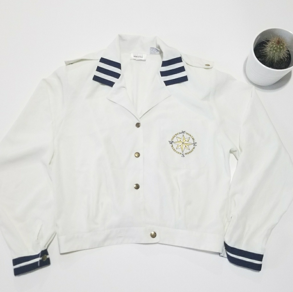Nautical vintage bomber jacket